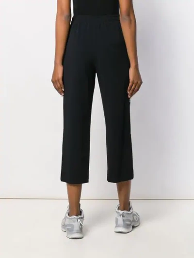 Shop Dolce & Gabbana Cropped Track Trousers In N0000 Black