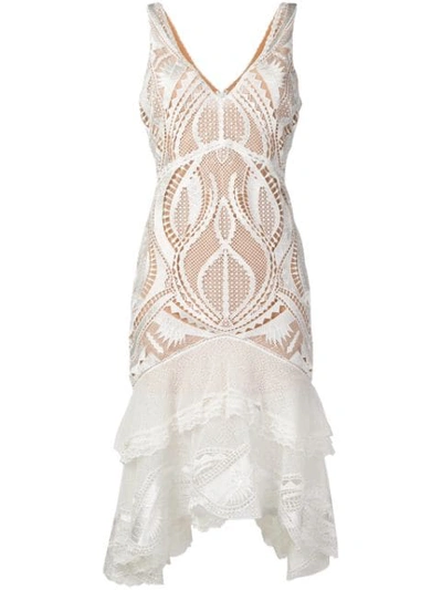 Shop Jonathan Simkhai Lace Midi Dress In White