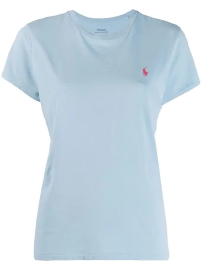 Shop Polo Ralph Lauren Logo Crew Neck T-shirt - Blue