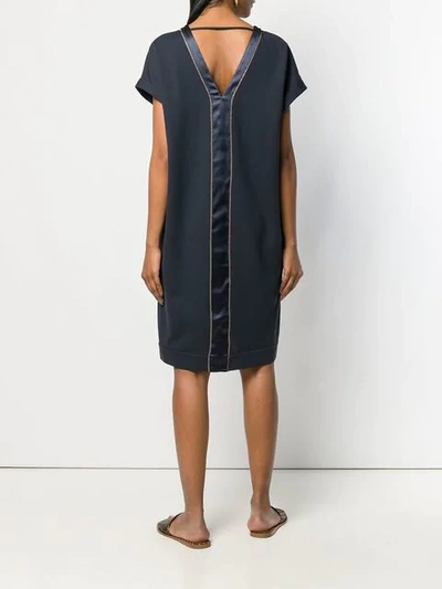 Shop Brunello Cucinelli Tunic Dress In Blue