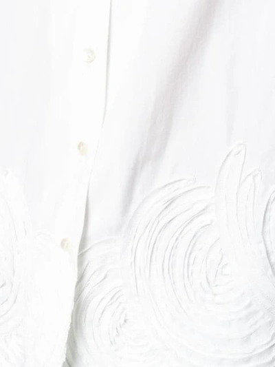 Shop Antonelli Cropped Sleeve Shirt - White