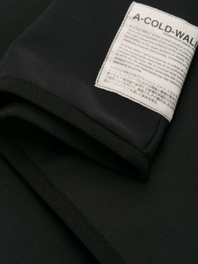 Shop A-cold-wall* Half Zip Crop Top In Black