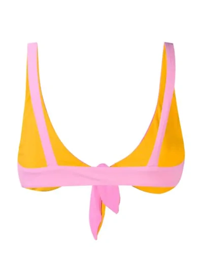 Shop Tory Burch Two Sided Bikini Top In Pink