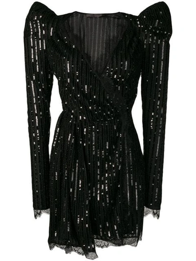 Shop Amen Sequin-embellished Dress - Black