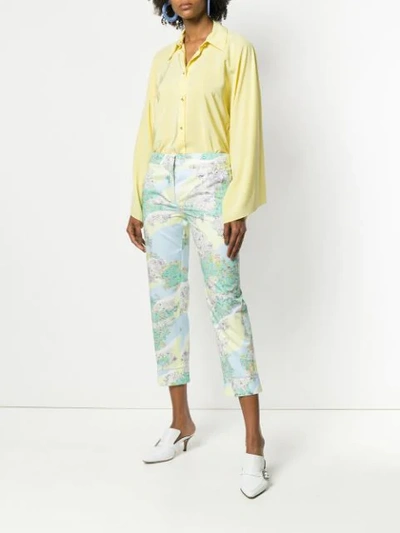 Shop Emilio Pucci Floral Cropped Trousers In Multicolour
