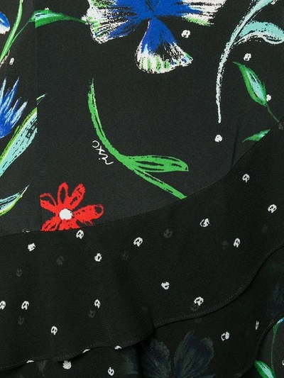 Shop Rixo London Off Shoulder Floral Ruffle Dress In Black
