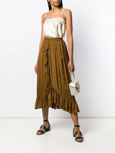 Shop Mes Demoiselles Habibi Skirt In Brown