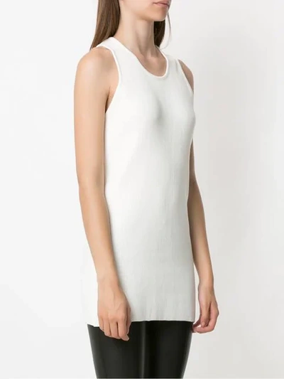 Shop Andrea Bogosian Plain Tank Tee In White