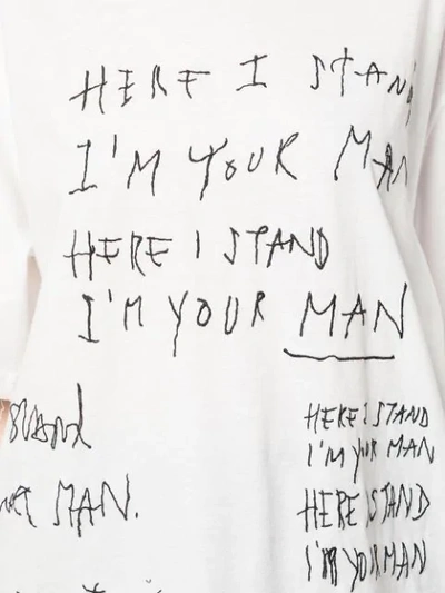 HAIDER ACKERMANN I'M YOUR MAN T-SHIRT - 白色