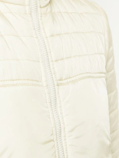 Pre-owned Chanel Removable Sleeve Padded Jacket In White