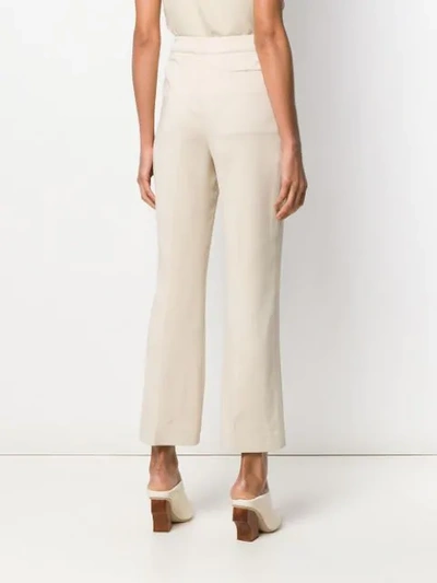 Shop Alberta Ferretti Classic Flared Trousers In Neutrals