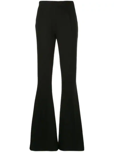 Shop Safiyaa London Flared Trousers In Black