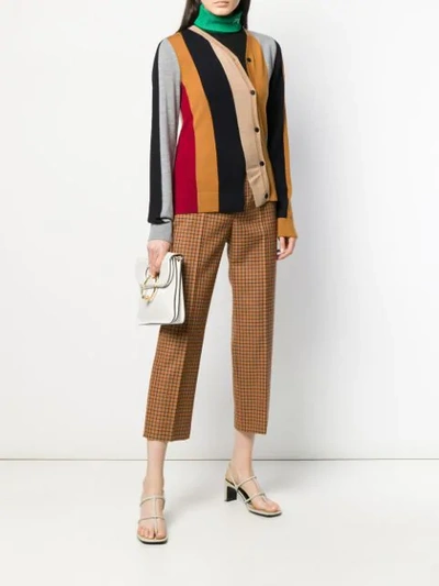 Shop Jw Anderson Panelled Cardigan In Brown