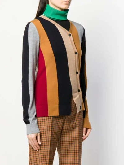 Shop Jw Anderson Panelled Cardigan In Brown