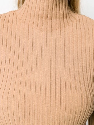 Shop Mm6 Maison Margiela Ribbed Sweater In Neutrals