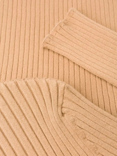 Shop Mm6 Maison Margiela Ribbed Sweater In Neutrals