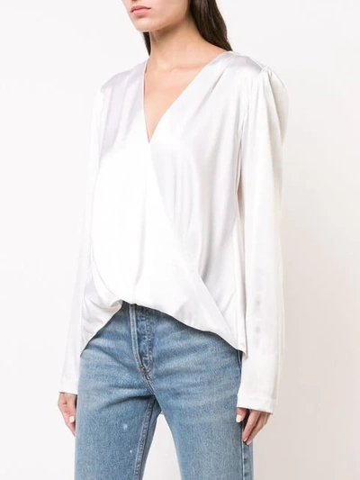 Shop A.l.c Metallic Blouse In White