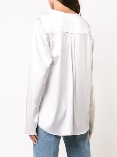 A.L.C. 金属感罩衫 - 白色