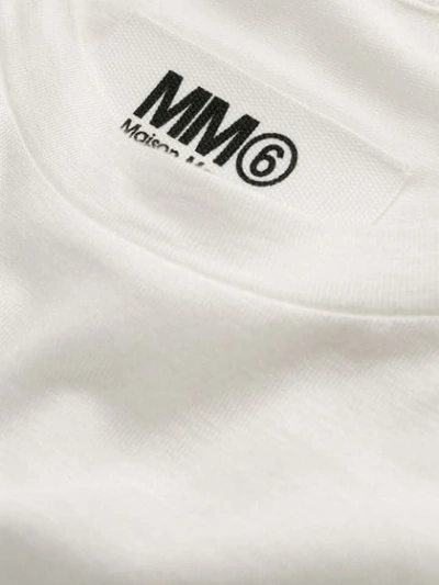 Shop Mm6 Maison Margiela Inside Out Logo T-shirt - White