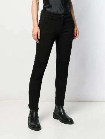 Shop N°21 Ribbed Cropped Jeans In Black