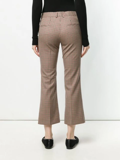 Shop Alberto Biani Checked Trousers In Neutrals
