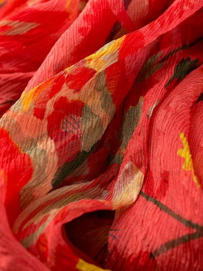 ETRO FLORAL PRINT EVENING DRESS - 红色