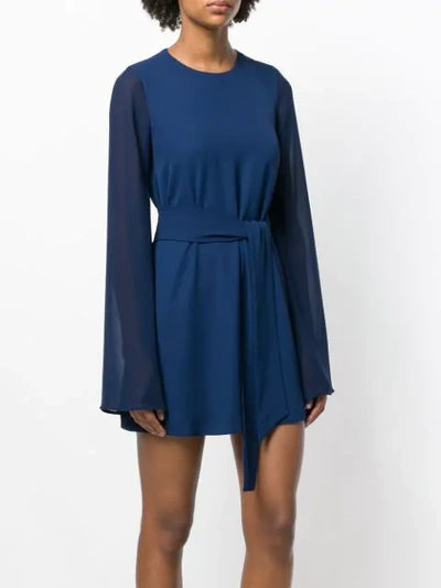 Shop Blanca Tie Waist Dress In Blue