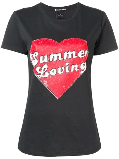 Shop Pinko Summer Loving T-shirt - Black