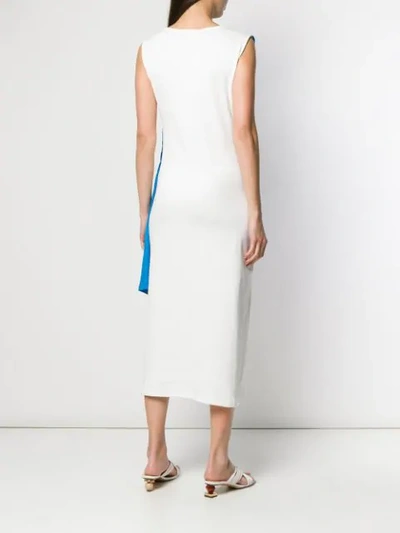 Shop Aalto Sleeveless Draped Dress In White