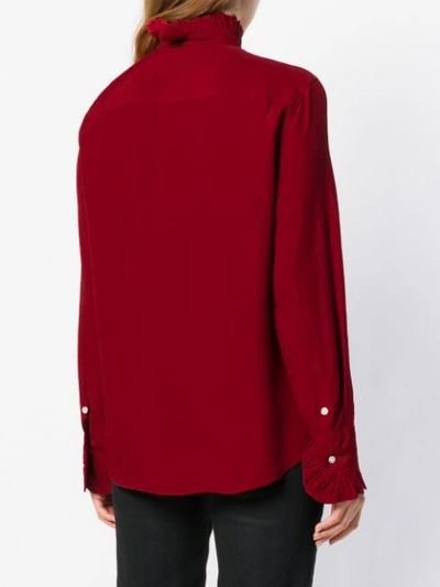 Shop The Gigi Ruffled Collar Blouse - Red