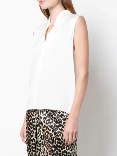 Shop Elie Tahari Sleeveless Blouse In White