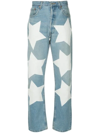 Shop Miharayasuhiro Maison Mihara Yasuhiro Star Print Jeans - Blue