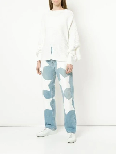 Shop Miharayasuhiro Maison Mihara Yasuhiro Star Print Jeans - Blue