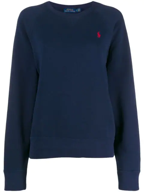 blue polo sweatshirt