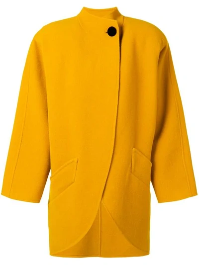 Shop Marc Jacobs Cocoon Coat In Yellow