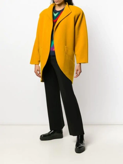 Shop Marc Jacobs Cocoon Coat In Yellow