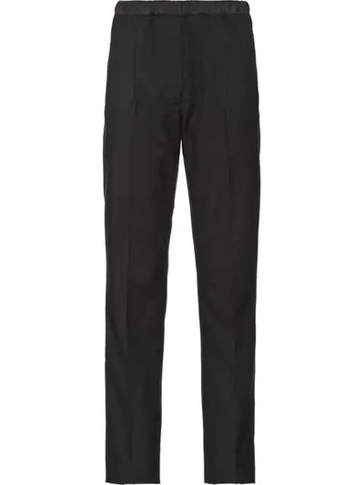 Shop Prada Pull-on Trousers In F0002 Black
