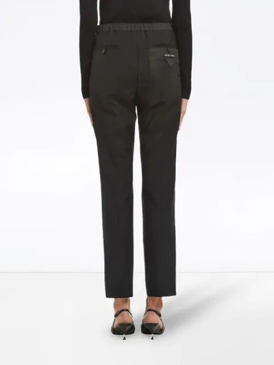 Shop Prada Pull-on Trousers In F0002 Black