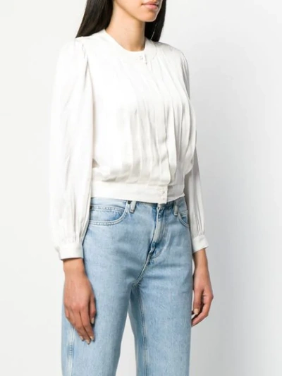 Shop Sandro Dalina Blouse In Neutrals