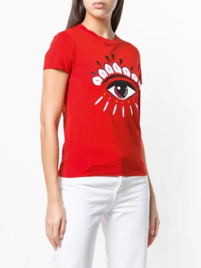 Shop Kenzo Eye Print T-shirt In Red