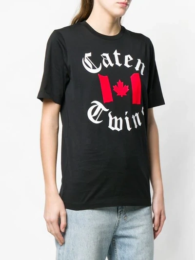 Shop Dsquared2 Caten Twins T-shirt In Black