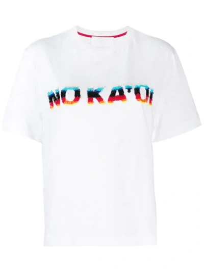 Shop No Ka'oi Sequin Logo T-shirt In White