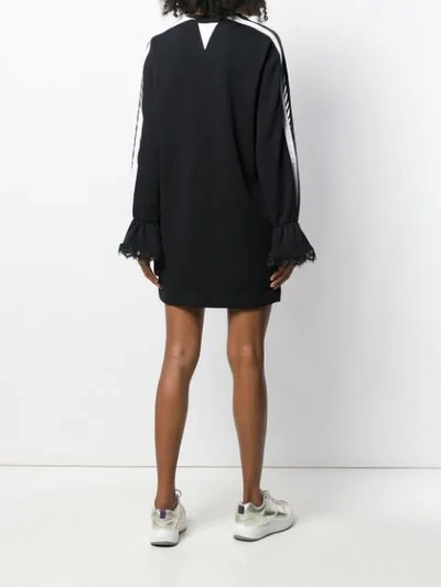 Shop No Ka'oi Appliqué Detail Jersey Dress In Black