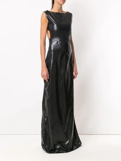 Shop Amir Slama Long Panelled Dress In Black