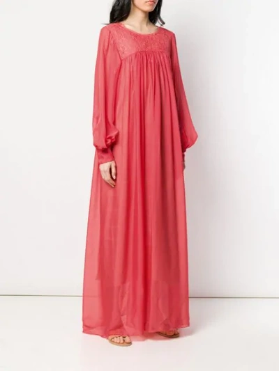 Shop Forte Forte Maxi Dress With Slip - Pink