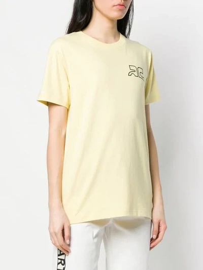 Shop Courrèges Logo T In Yellow