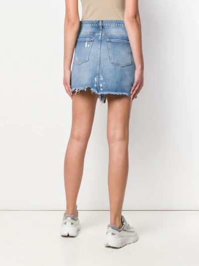 Shop Pinko Scotch™ Denim Mini Skirt In Blue