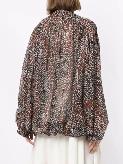 Shop Giambattista Valli Scale Print Shirt In Brown