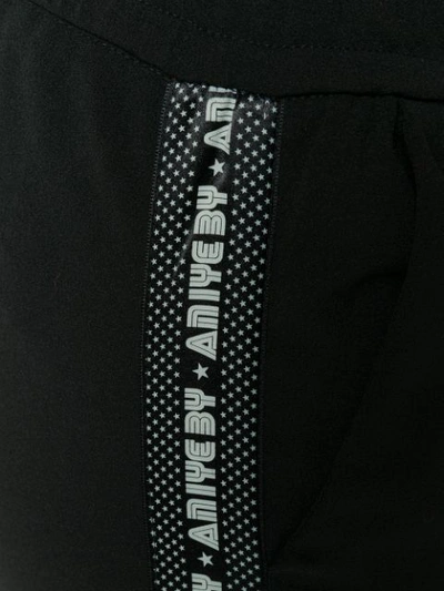 Shop Aniye By Tapered Logo Stripe Track Pants - Black