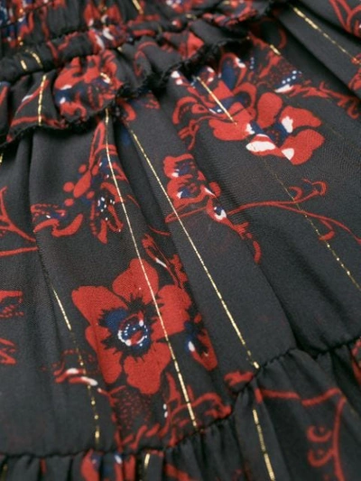 Shop Ulla Johnson Off Shoulder Floral Dress In Black